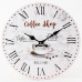 Nástenné hodiny, Flor0152, Coffee Shop, 34cm Nástenné hodiny, Flor0152, Coffee Shop, 34cm