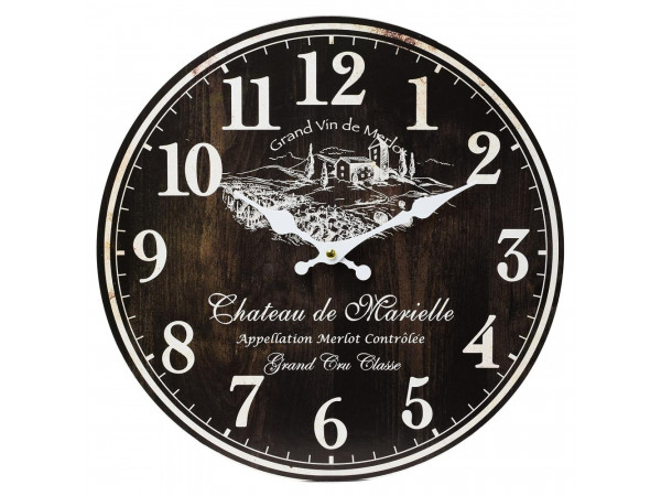 Nástenné hodiny, Flor0115, Merlot, 34cm Nástenné hodiny, Flor0115, Merlot, 34cm