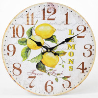 Nástenné hodiny, Flor0086, Lemons, 34cm Nástenné hodiny, Flor0086, Lemons, 34cm