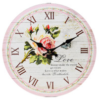 Nástenné hodiny, Flor0119, Love, 34cm Nástenné hodiny, Flor0119, Love, 34cm
