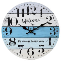 Nástenné hodiny, Flor0113, Welcome, 34cm Nástenné hodiny, Flor0113, Welcome, 34cm