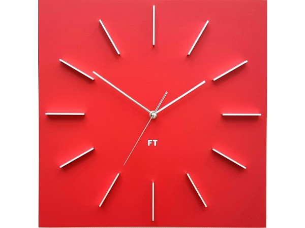 Dizajnové nástenné hodiny Future Time FT1010RD Square red 40cm Dizajnové nástenné hodiny Future Time FT1010RD Square red 40cm