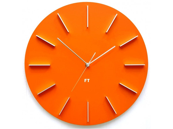Dizajnové nástenné hodiny Future Time FT2010OR Round orange 40cm