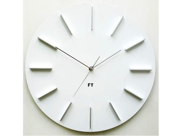 Dizajnové nástenné hodiny Future Time FT2010WH Round white 40cm