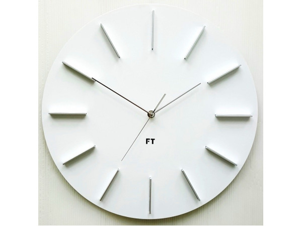 Dizajnové nástenné hodiny Future Time FT2010WH Round white 40cm Dizajnové nástenné hodiny Future Time FT2010WH Round white 40cm