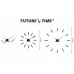 Dizajnové nalepovacie hodiny Future Time FT9600BK Modular black 60cm