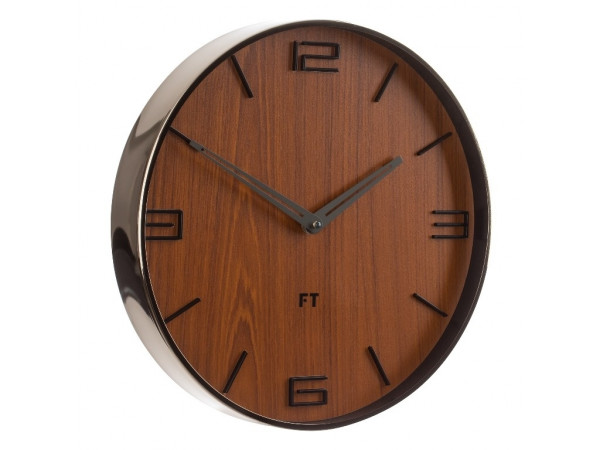 Dizajnové nástenné hodiny Future Time FT3010TT Flat walnut 30cm Dizajnové nástenné hodiny Future Time FT3010TT Flat walnut 30cm