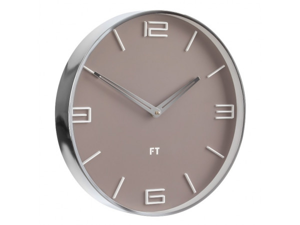 Dizajnové nástenné hodiny Future Time FT3010BR Flat caffe latte 30cm Dizajnové nástenné hodiny Future Time FT3010BR Flat caffe latte 30cm