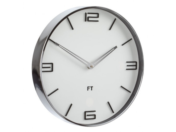 Dizajnové nástenné hodiny Future Time FT3010WH Flat white 30cm