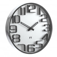 Dizajnové nástenné hodiny Future Time FT7010SI Numbers 30cm