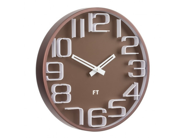 Dizajnové nástenné hodiny Future Time FT8010BR Numbers 30cm Dizajnové nástenné hodiny Future Time FT8010BR Numbers 30cm