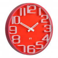 Dizajnové nástenné hodiny Future Time FT8010RD Numbers 30cm Dizajnové nástenné hodiny Future Time FT8010RD Numbers 30cm