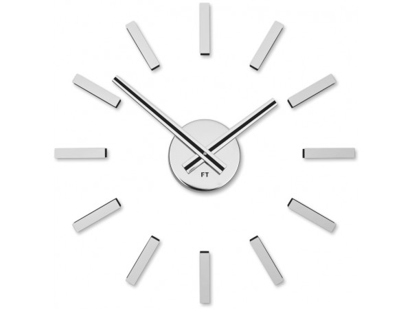 Dizajnové nalepovacie hodiny Future Time FT9400SI Modular chrome 40cm Dizajnové nalepovacie hodiny Future Time FT9400SI Modular chrome 40cm