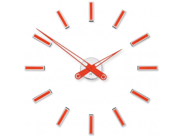 Dizajnové nalepovacie hodiny Future Time FT9600RD Modular red 60cm