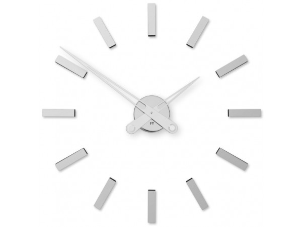 Dizajnové nalepovacie hodiny Future Time FT9600SI Modular chrome 60cm Dizajnové nalepovacie hodiny Future Time FT9600SI Modular chrome 60cm