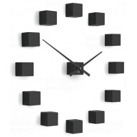 Dizajnové nástenné nalepovacie hodiny Future Time FT3000BK Cubic black Dizajnové nástenné nalepovacie hodiny Future Time FT3000BK Cubic black