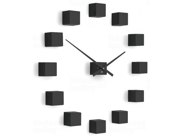 Dizajnové nástenné nalepovacie hodiny Future Time FT3000BK Cubic black Dizajnové nástenné nalepovacie hodiny Future Time FT3000BK Cubic black