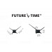 Dizajnové nástenné nalepovacie hodiny Future Time FT3000SI Cubic silver Dizajnové nástenné nalepovacie hodiny Future Time FT3000SI Cubic silver