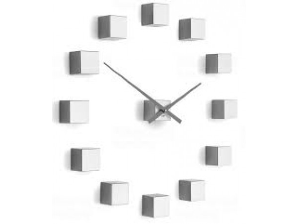 Dizajnové nástenné nalepovacie hodiny Future Time FT3000SI Cubic silver Dizajnové nástenné nalepovacie hodiny Future Time FT3000SI Cubic silver
