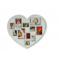 Rámik na fotky srdce biely, Srdce 63 x 48 cm, gm2349