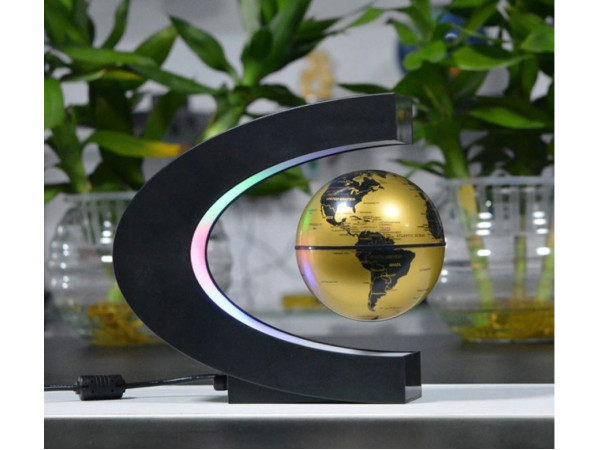 Zlatý levitujúci glóbus CHD4429 s RGB LED podsvietením (8 cm) Zlatý levitujúci glóbus CHD4429 s RGB LED podsvietením (8 cm)
