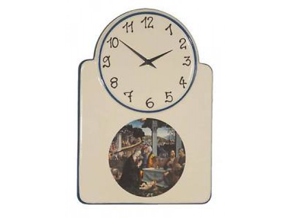 Nástenné keramické hodiny Terra-Keramik tk019, 31cm
