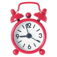 Budík MINI Alarm, červený 6cm Budík MINI Alarm, červený 6cm