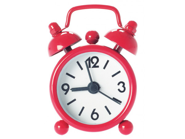 Budík MINI Alarm, červený 6cm Budík MINI Alarm, červený 6cm