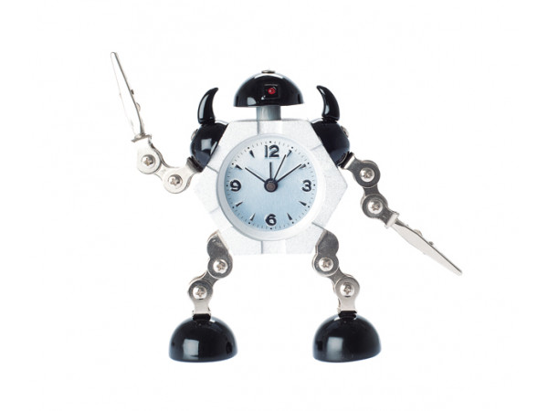 Budík r.o.b.o.t., čierny 15cm Budík r.o.b.o.t., čierny 15cm