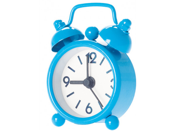 Budík MINI Alarm, modrý 6cm Budík MINI Alarm, modrý 6cm
