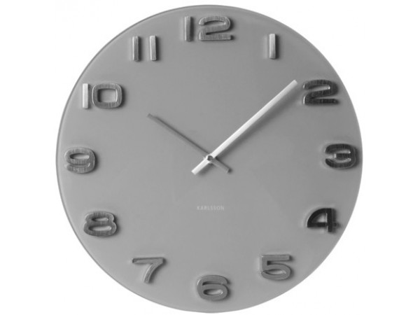 Hodiny Karlsson 5489GY Vintage okrúhle sivé 35cm Hodiny Karlsson 5489GY Vintage okrúhle sivé 35cm