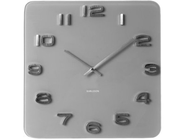 Hodiny Karlsson 5488GY Vintage hranaté sivé 35cm