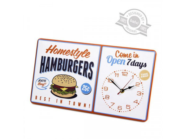 Hodiny Balvi Hamburgers 40cm