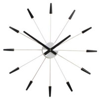 Hodiny na stenu Nextime PLUG INN čierne, 60cm Hodiny na stenu Nextime PLUG INN čierne, 60cm
