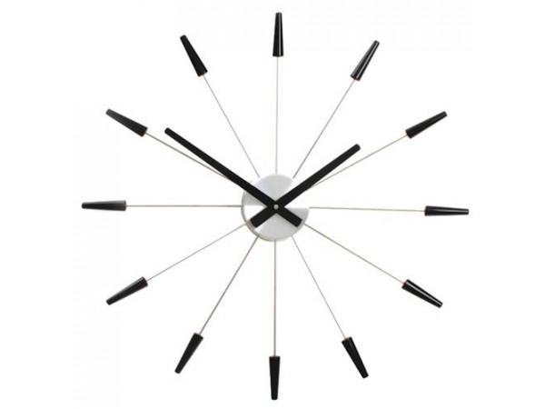 Hodiny na stenu Nextime PLUG INN čierne, 60cm Hodiny na stenu Nextime PLUG INN čierne, 60cm