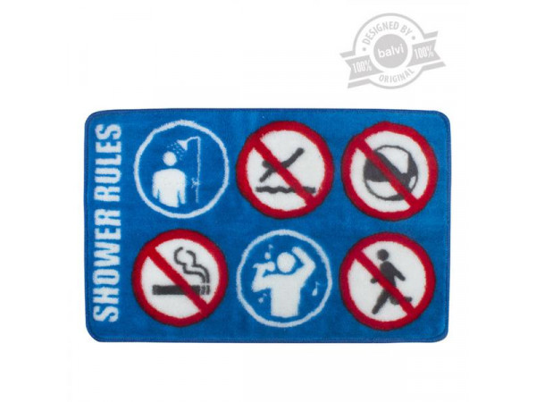 Kúpeľňová predložka Balvi Shower Rules