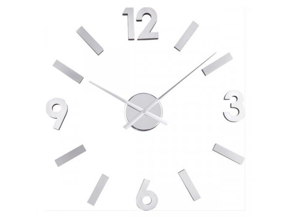 Nalepovacie nástenné hodiny Balvi 21212 Numbers nerez 60cm
