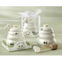 Porcelánová nádoba na med