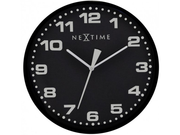 Nástenné hodiny 3053zw Nextime Dash Black 35cm Nástenné hodiny 3053zw Nextime Dash Black 35cm