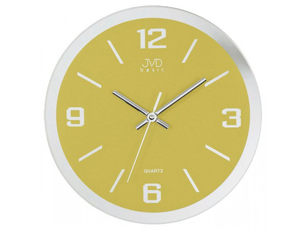 Nástenné hodiny JVD quartz N27033.2 žlté 28cm Nástenné hodiny JVD quartz N27033.2 žlté 28cm