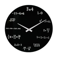 Nástenné hodiny pre matematikov sklenené 35cm Nástenné hodiny pre matematikov sklenené 35cm