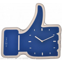 Nástenné hodiny 3072bl Nextime Thumbs up 42cm Nástenné hodiny 3072bl Nextime Thumbs up 42cm