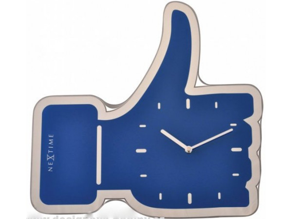 Nástenné hodiny 3072bl Nextime Thumbs up 42cm Nástenné hodiny 3072bl Nextime Thumbs up 42cm