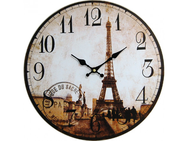 Nástenné hodiny hl tour Eiffel 34cm Nástenné hodiny hl tour Eiffel 34cm