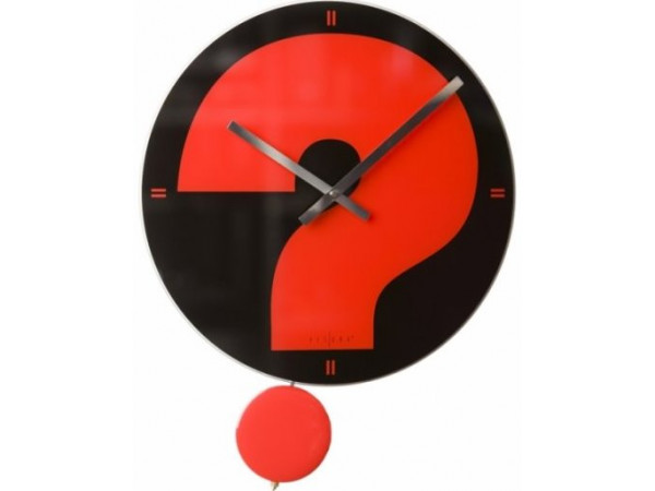 Nástenné hodiny Fisura Red question Nástenné hodiny Fisura Red question