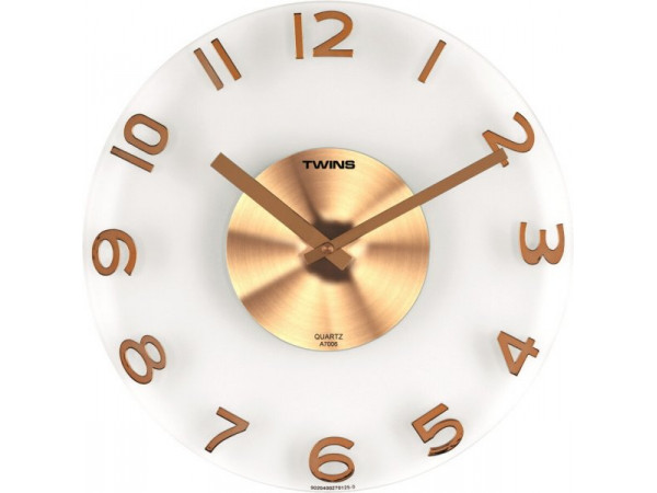 Nástenné hodiny Twins 7006 gold 30cm Nástenné hodiny Twins 7006 gold 30cm