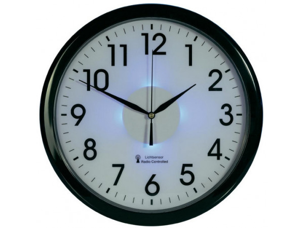 Nástenné hodiny DCF so súmrakovým čidlom EUROTIME, 30 cm Nástenné hodiny DCF so súmrakovým čidlom EUROTIME, 30 cm