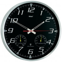 Nástenné hodiny DCF Mebus s teplomerom a vlhkomerom, 35 cm