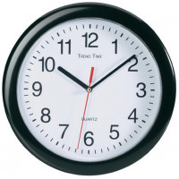 Nástenné hodiny Trend time, čierne 25 cm