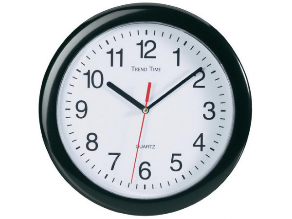 Nástenné hodiny Trend time, čierne 25 cm Nástenné hodiny Trend time, čierne 25 cm